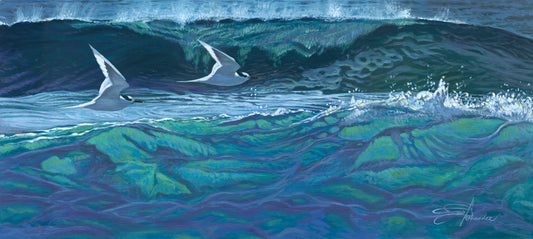 Charranes patinegros y ola